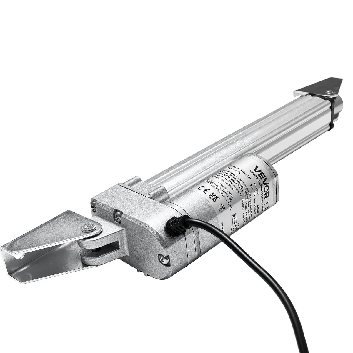 VEVOR Linear Actuator 12 V 10.2 cm IP65 Waterproof 3000 N 5 mm/s Linear Motion Actuator with Mounting Brackets for Solar Panel Tracking Systems Industrial Equipment and Door Openers
