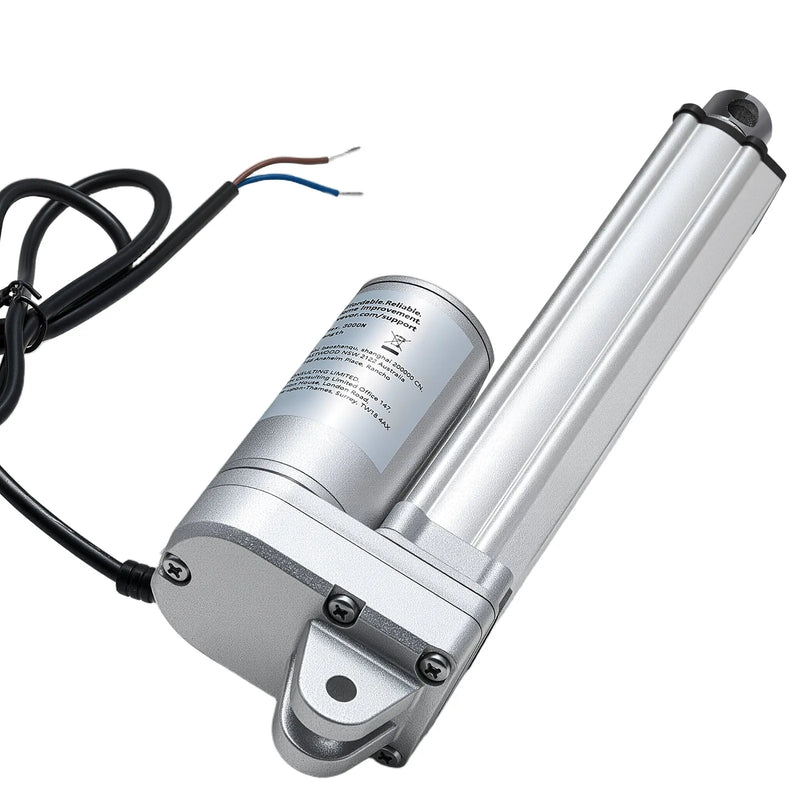 VEVOR 12 V lineārais aktuators 15,2 cm IP65 ūdensizturīgs lineārais aktuators 3000 N 5 mm/s ar montāžas kronšteiniem saules izsekošanas sistēmām industriālajām iekārtām un durvju atvērējiem