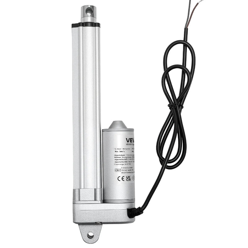 VEVOR 12 V lineārais aktuators 15,2 cm IP65 ūdensizturīgs lineārais aktuators 3000 N 5 mm/s ar montāžas kronšteiniem saules izsekošanas sistēmām industriālajām iekārtām un durvju atvērējiem