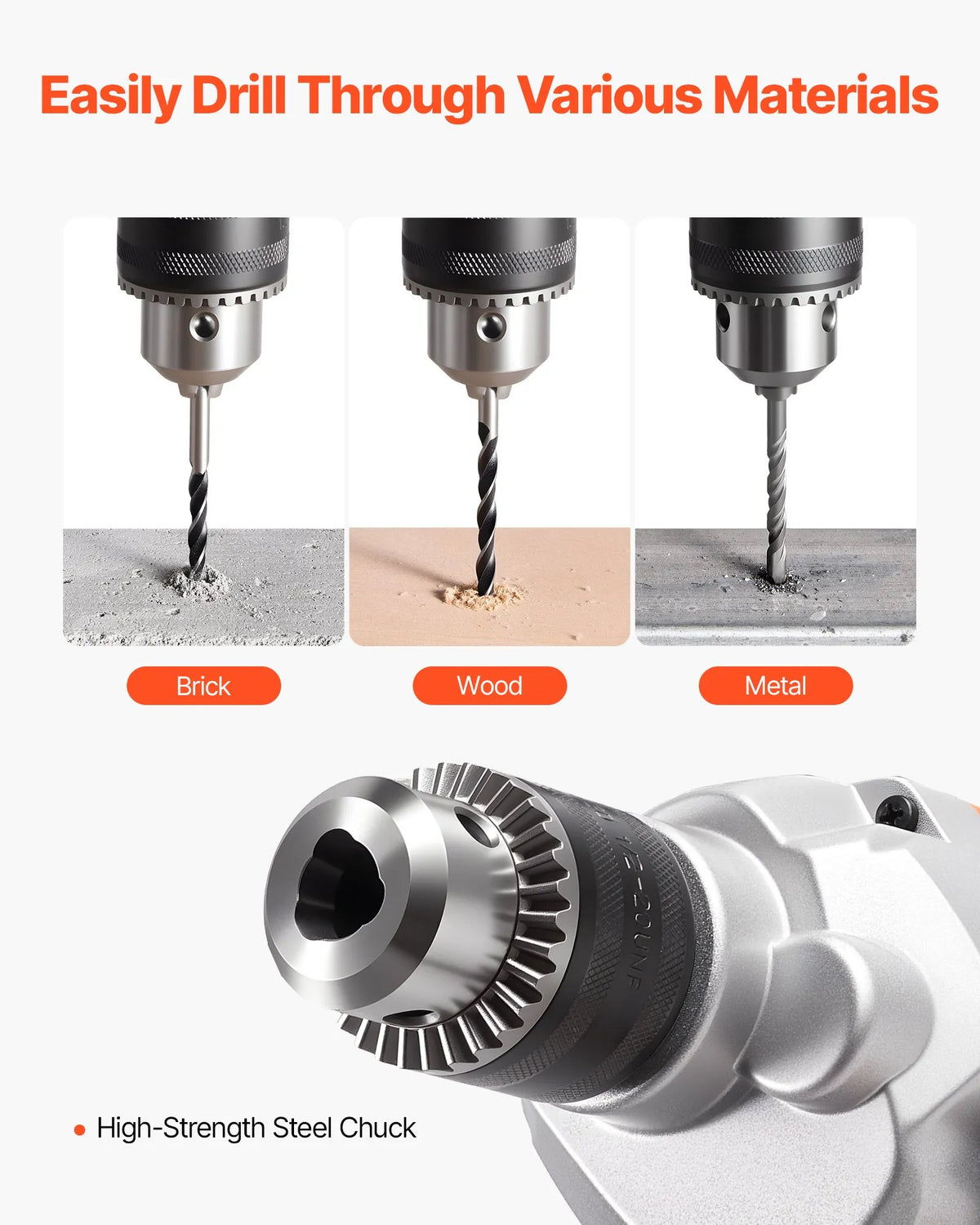 VEVOR urbjmaisītājs, 12,7 mm vadu elektriskais urbjmaisītāja komplekts, 0–850 apgr./min, 3,2 A maisīšanas urbjmašīna, maisīšanas iekārta ar D veida rokturi urbšanai un maisīšanai, rokas cementa maisītājs barībai, krāsai un cementam