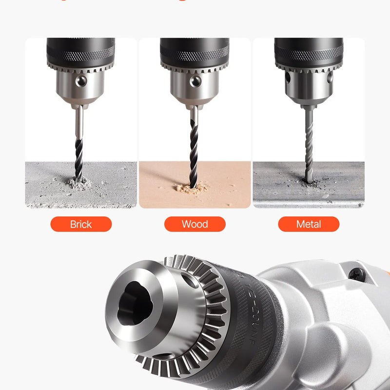 VEVOR urbjmaisītājs, 15,89 mm vadu elektriskais urbjmaisītāja komplekts, 0–850 apgr./min, 3,2 A maisīšanas urbjmašīna, maisīšanas iekārta ar D veida rokturi urbšanai un maisīšanai, rokas cementa maisītājs barībai, krāsai un cementam