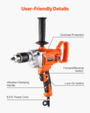 VEVOR urbjmaisītājs, 15,89 mm vadu elektriskais urbjmaisītāja komplekts, 0–850 apgr./min, 3,2 A maisīšanas urbjmašīna, maisīšanas iekārta ar D veida rokturi urbšanai un maisīšanai, rokas cementa maisītājs barībai, krāsai un cementam