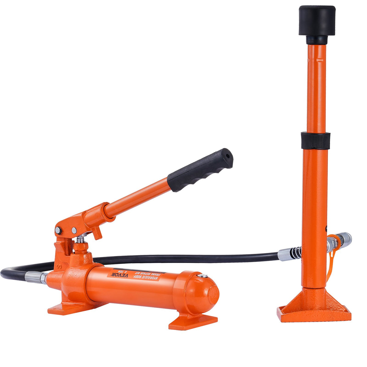 VEVOR Portable Hydraulic Lift Kit, 4 t Lifting Capacity, with 1.2 m Oil Hose, for Car Body Repair, Trucks and Agricultural Machinery, Includes Storage Box