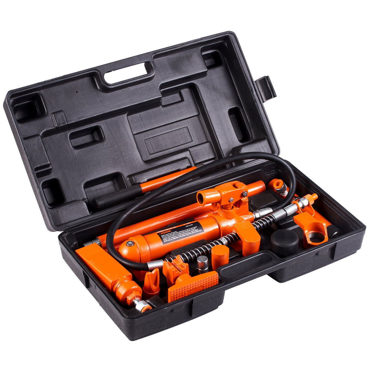 VEVOR Portable Hydraulic Lift Kit, 4 t Lifting Capacity, with 1.2 m Oil Hose, for Car Body Repair, Trucks and Agricultural Machinery, Includes Storage Box