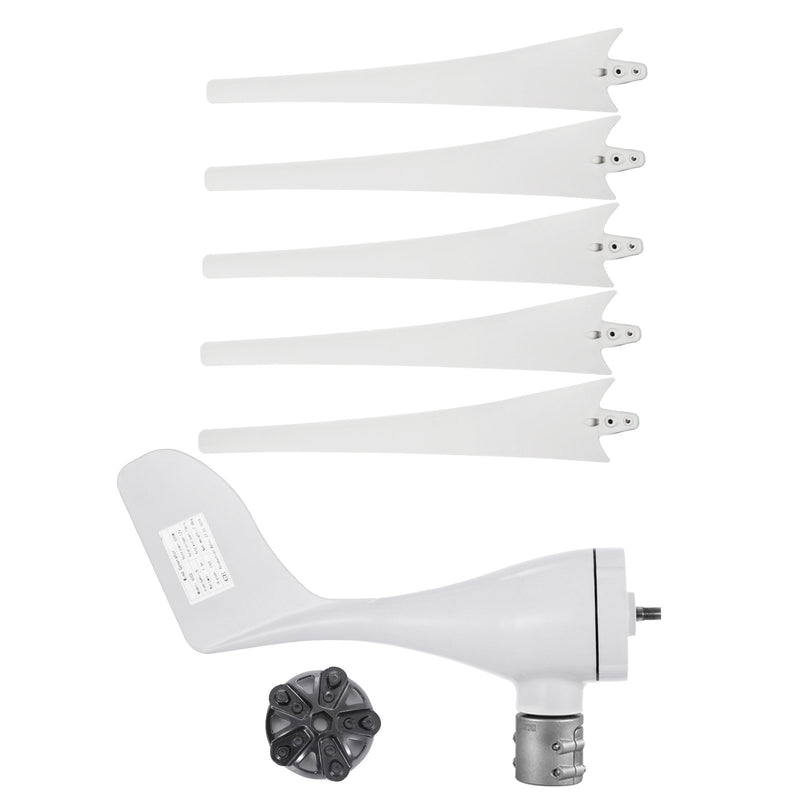 VEVOR 500W vēja turbīna, 12V DC, ar 5 asmeņiem, paredzēta dārza un ielas apgaismojumam, ar lādētāja kontrolieri