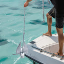 Fluke tipa enkura komplekts, 5,9 kg karsti cinkots tērauda Fluke enkurs ar 2,4 m ķēdi, 30,8 m virvi un divām 10 mm skavām, laivu enkurs mazām līdz 9 m garām laivām, piemērots jūrām, upēm un piekrastēm