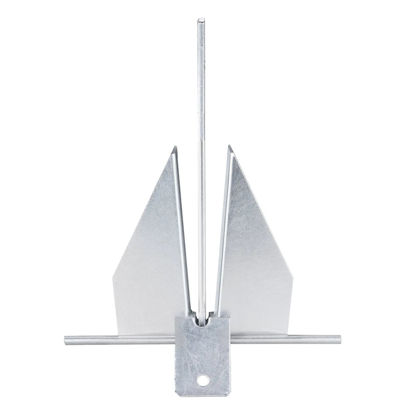 Fluke tipa enkura komplekts, 3,9 kg karsti cinkota tērauda fluke enkurs ar 2,4 m ķēdi, 22,8 m virvi un divām 10 mm šaklēm, jūras laivu enkurs maziem kuģiem līdz 5,5 m, piemērots jūrai, upēm un piekrastes zonām