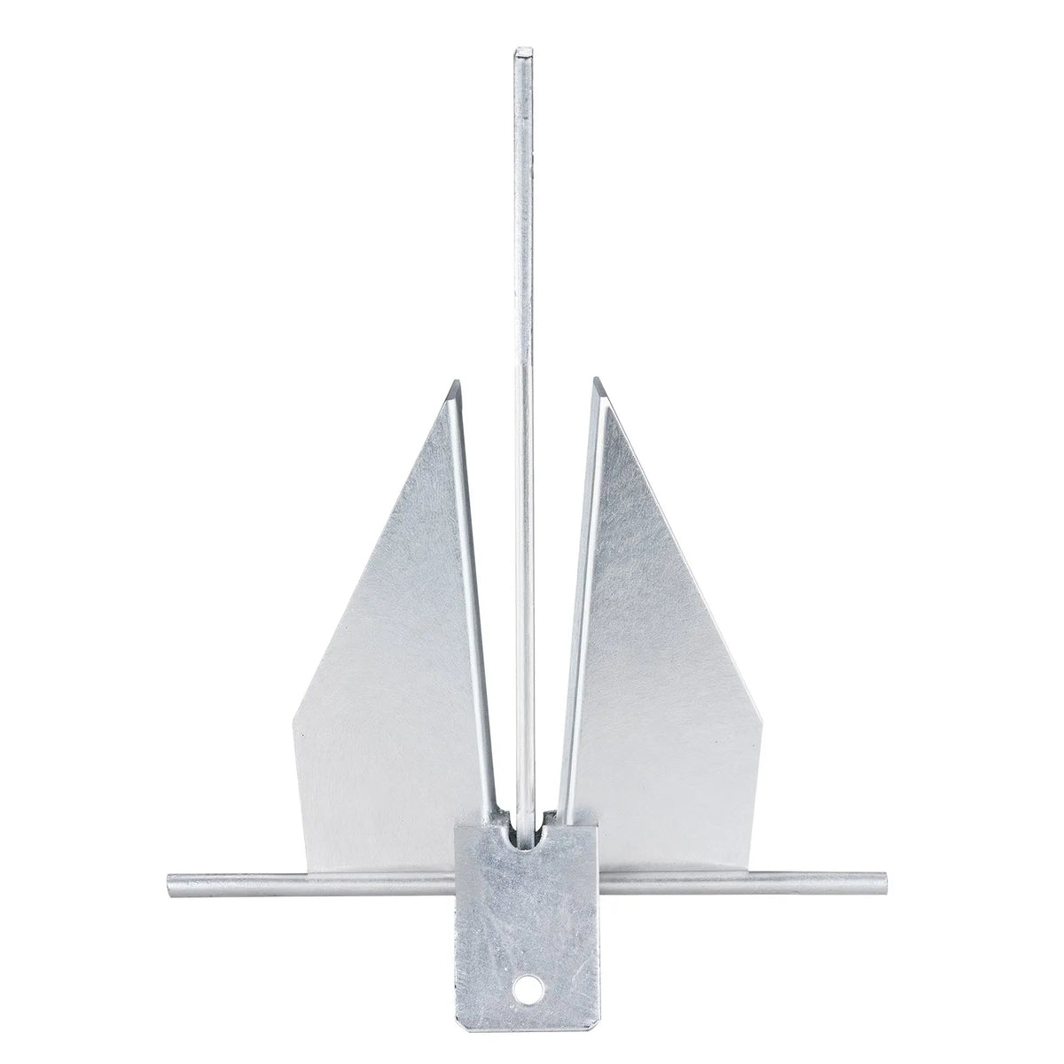 Fluke anchor kit, 3.9 kg hot-dip galvanised steel fluke anchor with 2.4 m chain, 22.8 m rope and two 10 mm shackles, marine boat anchor for small vessels up to 5.5 m, suitable for sea, rivers and coastal areas