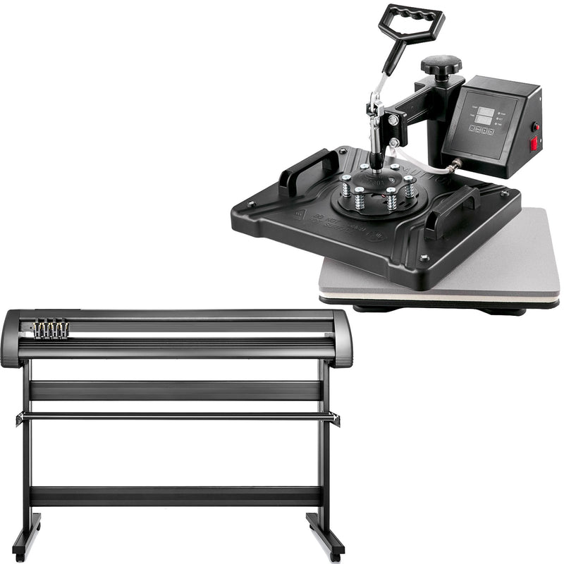 VEVOR 5-in-1 Termoprese 30x38 cm + 135 cm Vinila Griešanas Ploteris un Grafiskais Printeris