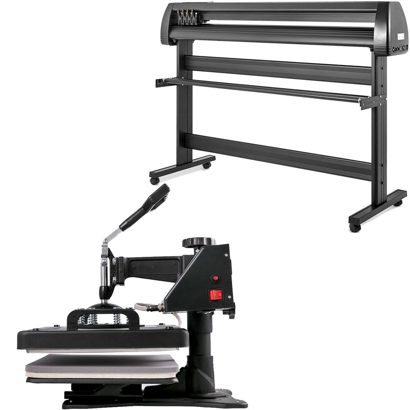 VEVOR 5-in-1 Termoprese 30x38 cm + 135 cm Vinila Griešanas Ploteris un Grafiskais Printeris