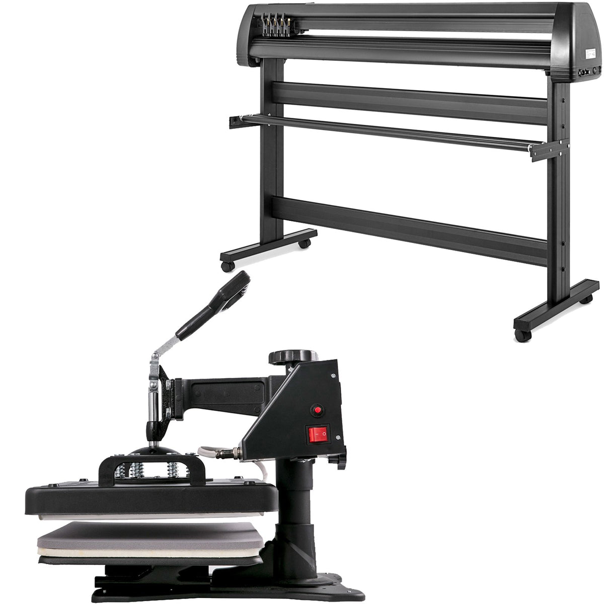 VEVOR termoprese 30 × 38 cm 5-in-1 ar vinila griešanas ploteri 1350 mm un grafisko printeri