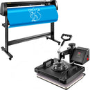 VEVOR 5-in-1 Termoprese 30x38 cm + 135 cm Vinila Griešanas Ploteris un Grafiskais Printeris