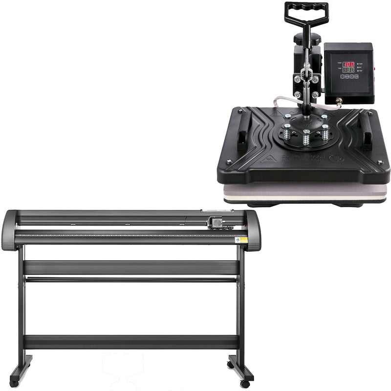 VEVOR 5-in-1 Termoprese 30x38 cm + 135 cm Vinila Griešanas Ploteris un Grafiskais Printeris