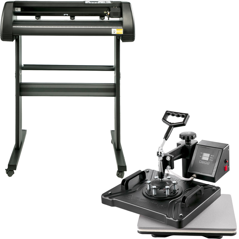 VEVOR 5-in-1 siltuma prese 12x15 cm ar 870 mm vinila griezēja ploteri, komplekts sublimācijai un amatniecībai