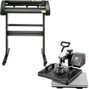 VEVOR 5-in-1 siltuma prese 12x15 cm ar 870 mm vinila griezēja ploteri, komplekts sublimācijai un amatniecībai