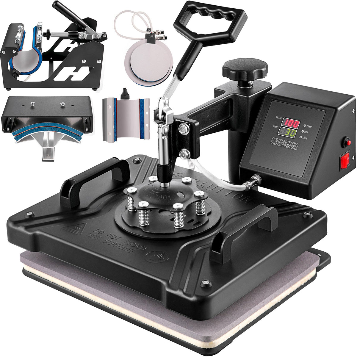 VEVOR Heat Press 38 × 30 cm 6-in-1 for T-shirts, Mugs, Caps and Plates