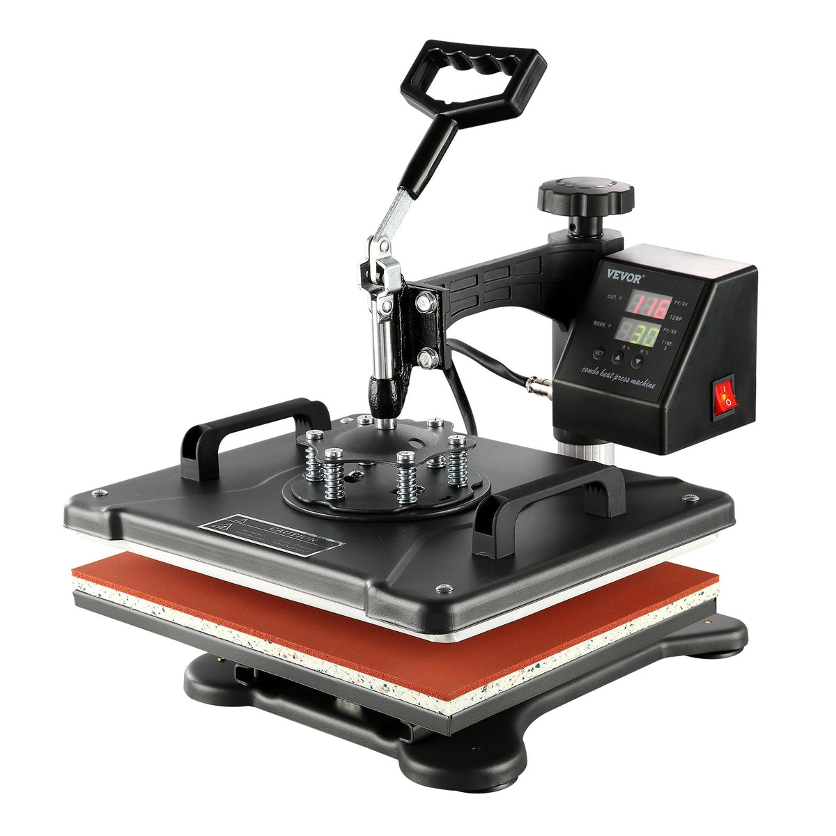 VEVOR Heat Press 38 × 30 cm 8-in-1 for T-shirts, Mugs, Caps and Plates