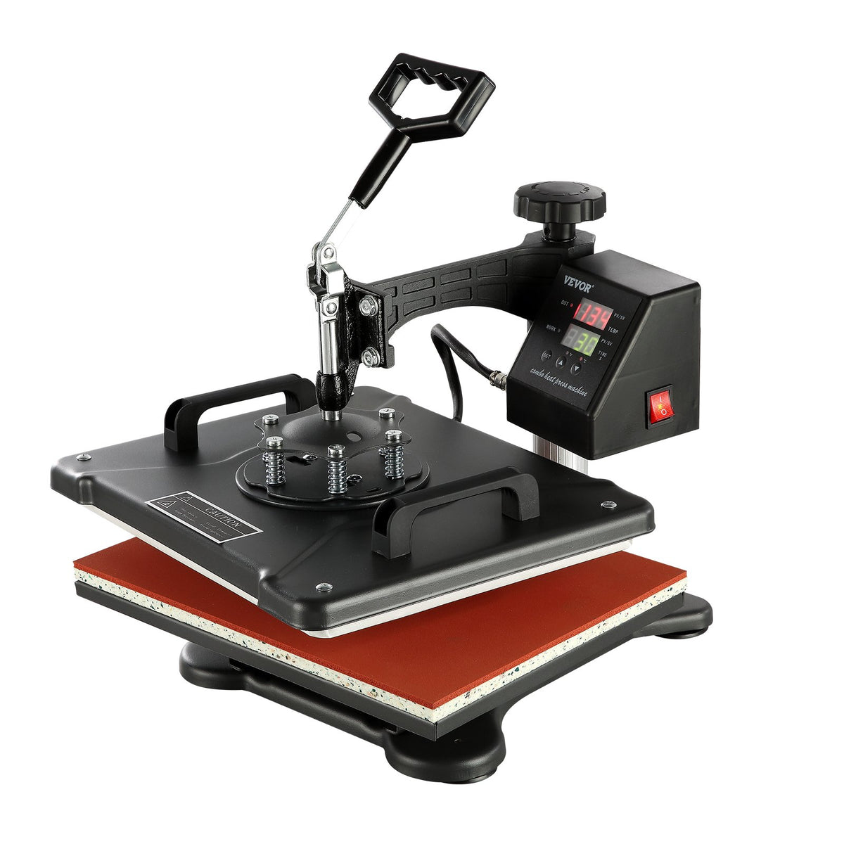 VEVOR Heat Press 38 × 30 cm 8-in-1 for T-shirts, Mugs, Caps and Plates