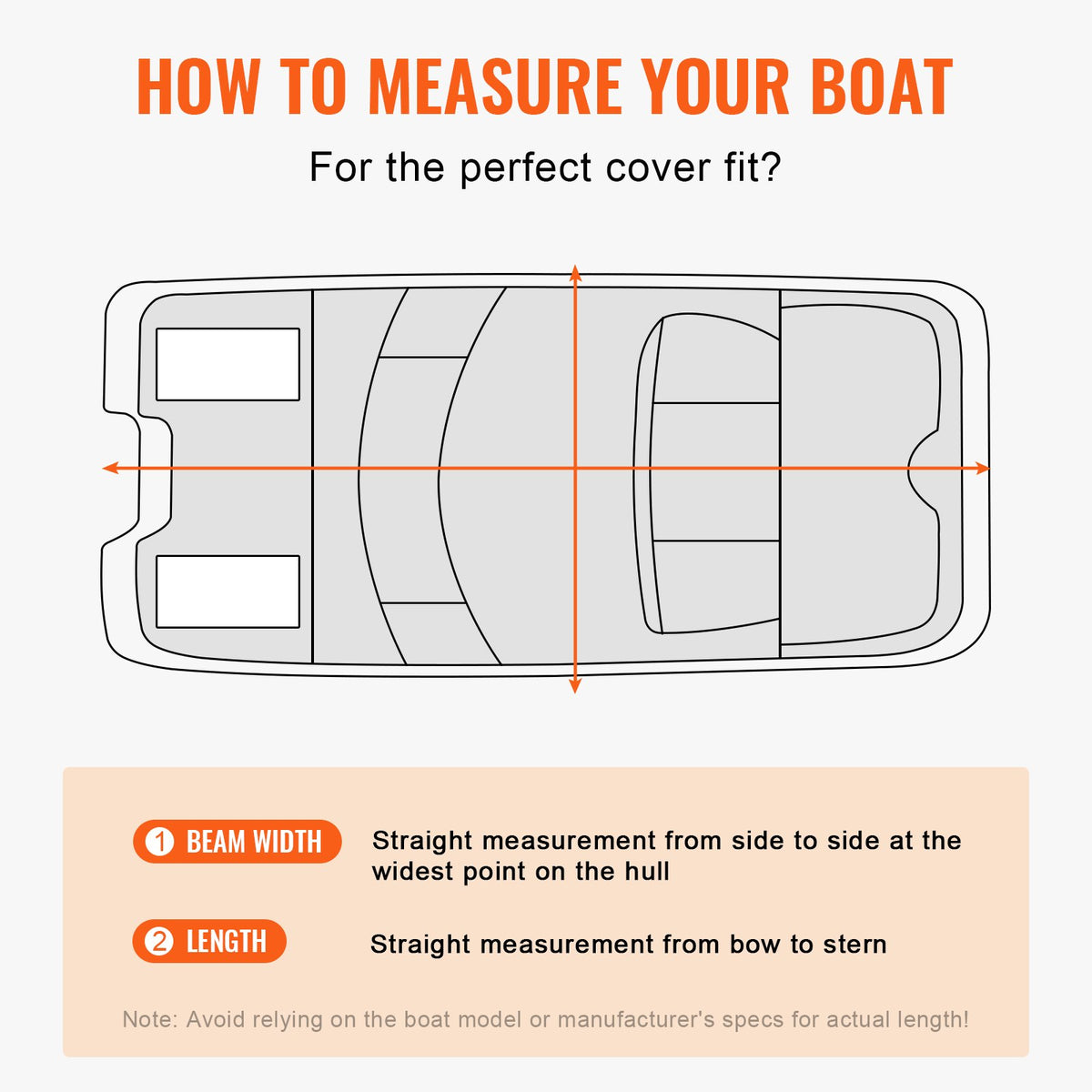 Pontoon Boat Cover 19–20 ft, Waterproof, 800D PU Oxford Fabric, with Motor Cover and 16 Tie-Down Straps, Grey, for Width up to 244 cm