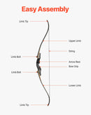 Lokšaušanas komplekts ar recurve loku un bultām, 152 cm koka izjaucamais loks labročiem ar ergonomisku rokturi, treniņiem, šaušanai mērķī un medībām, iesācējiem un pieredzējušiem, 13,6 kg