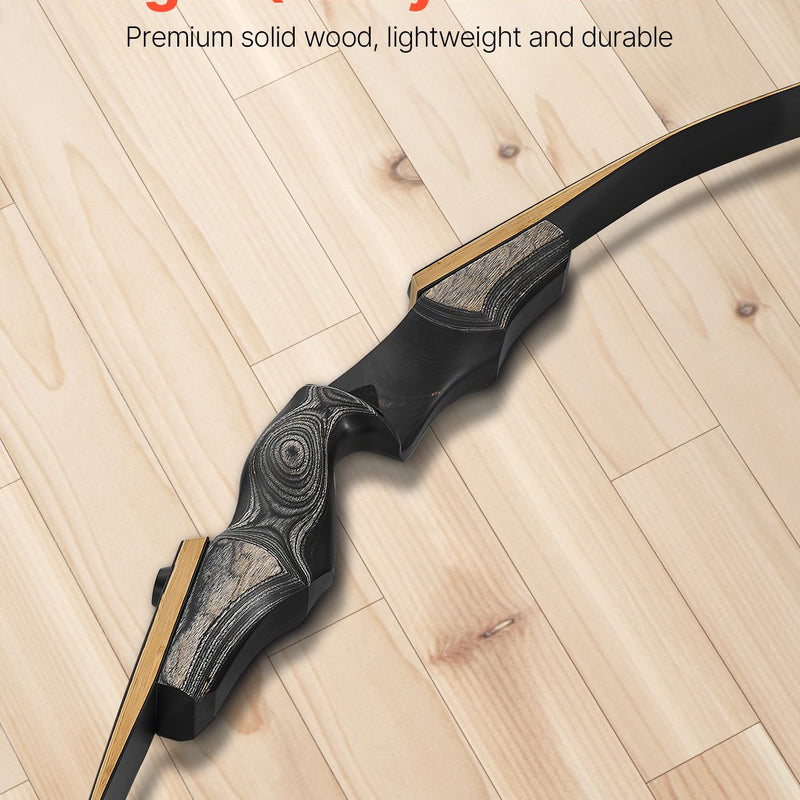 Lokšaušanas komplekts ar recurve loku un bultām, 152 cm koka izjaucamais loks labročiem ar ergonomisku rokturi, treniņiem, šaušanai mērķī un medībām, iesācējiem un pieredzējušiem, 13,6 kg