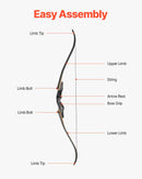 Lokšaušanas komplekts ar recurve loku un bultām, 152 cm koka izjaucamais loks labročiem ar ergonomisku rokturi, treniņiem, mērķšaušanai un medībām, iesācējiem un pieredzējušiem, 15,9 kg