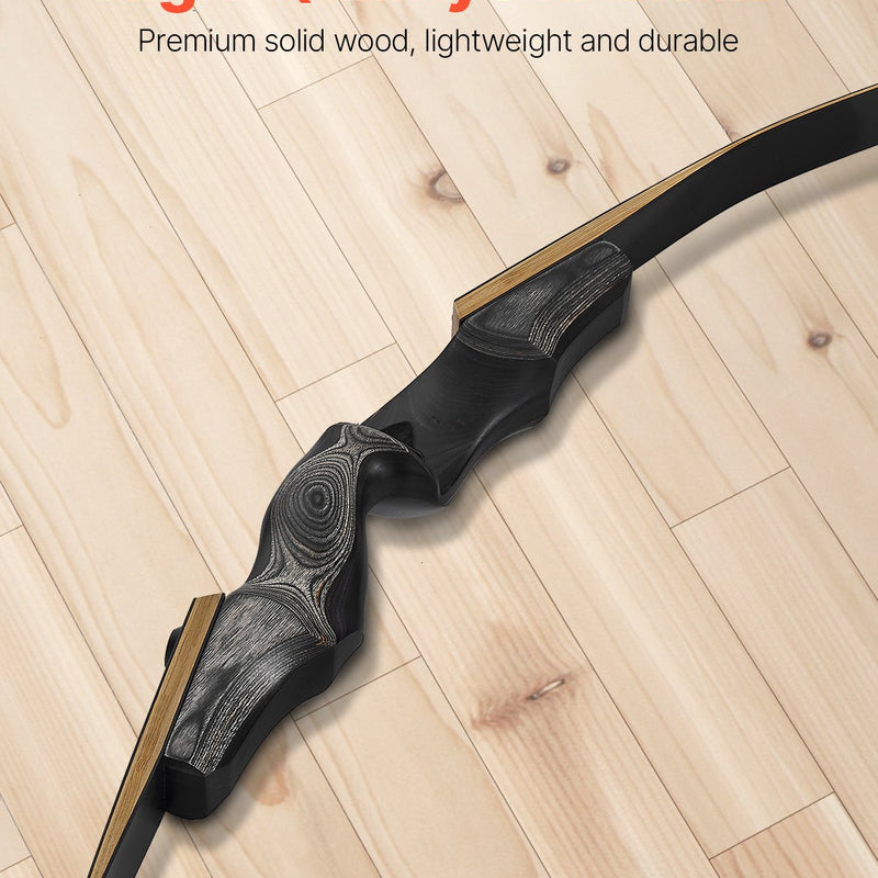 Lokšaušanas komplekts ar recurve loku un bultām, 152 cm koka izjaucamais loks labročiem ar ergonomisku rokturi, treniņiem, mērķšaušanai un medībām, iesācējiem un pieredzējušiem, 15,9 kg