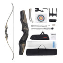 Lokšaušanas komplekts ar recurve loku un bultām, 152 cm koka izjaucamais loks labročiem ar ergonomisku rokturi, treniņiem, mērķšaušanai un medībām, iesācējiem un pieredzējušiem, 20,4 kg