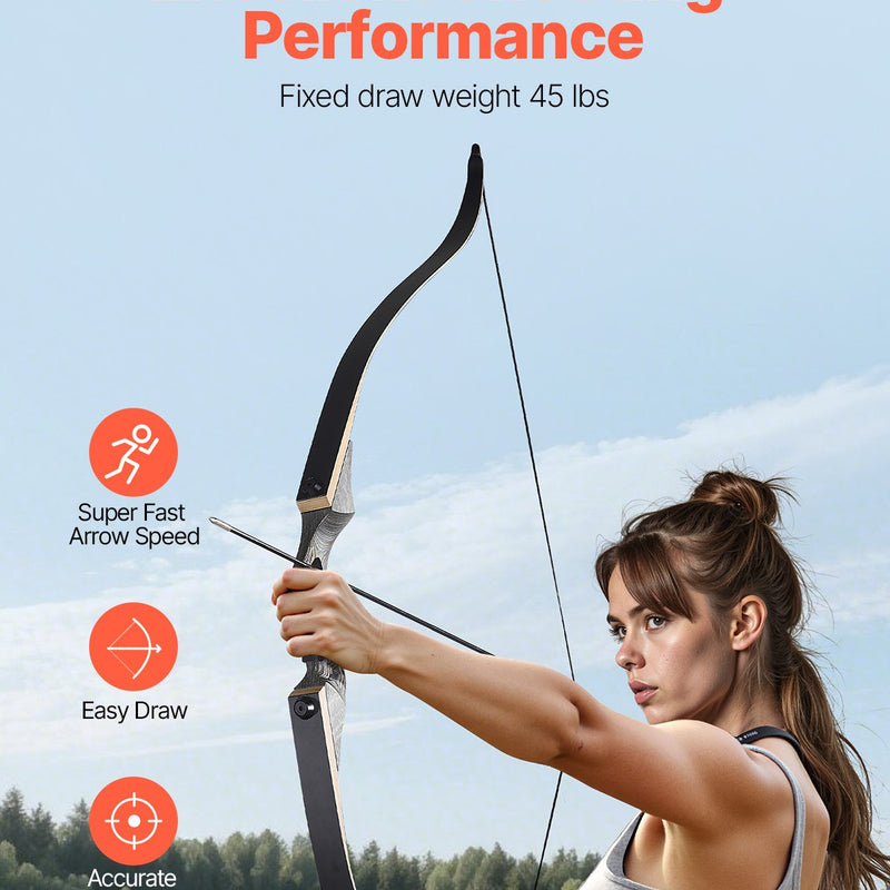 Lokšaušanas komplekts ar recurve loku un bultām, 152 cm koka izjaucamais loks labročiem ar ergonomisku rokturi, treniņiem, mērķšaušanai un medībām, iesācējiem un pieredzējušiem, 20,4 kg