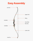 Lokšaušanas komplekts ar recurve loku un bultām, 152 cm koka izjaucamais loks labročiem ar ergonomisku rokturi, treniņiem, mērķšaušanai un medībām, iesācējiem un pieredzējušiem, 20,4 kg