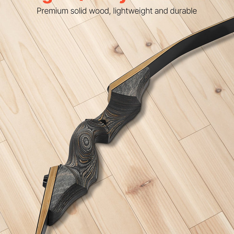 Lokšaušanas komplekts ar recurve loku un bultām, 152 cm koka izjaucamais loks labročiem ar ergonomisku rokturi, treniņiem, mērķšaušanai un medībām, iesācējiem un pieredzējušiem, 20,4 kg