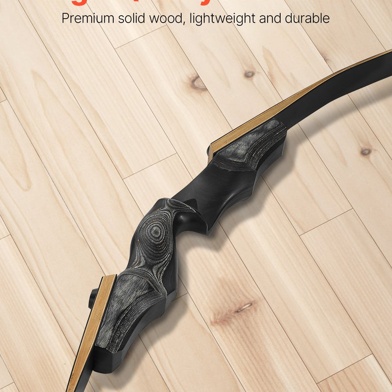 Lokšaušanas komplekts ar recurve loku un bultām, 152 cm koka izjaucamais loks labročiem ar ergonomisku rokturi, treniņiem, mērķšaušanai un medībām, iesācējiem un pieredzējušiem, 22,7 kg