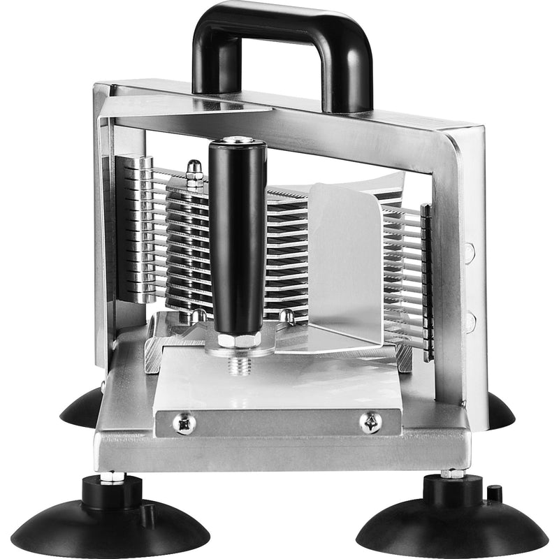 VEVOR manuālais tomātu griezējs, 6 mm + 9,5 mm + 4,5 mm, nerūsējošais tērauds, neslīdoša pamatne