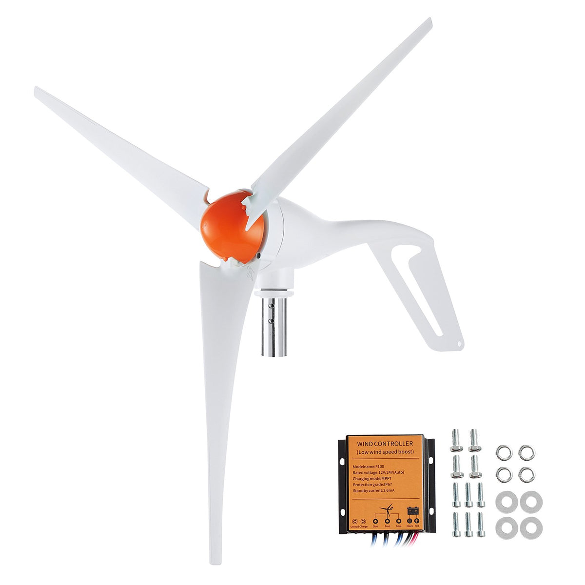 VEVOR Wind Turbine 500W — 3 Blades, MPPT