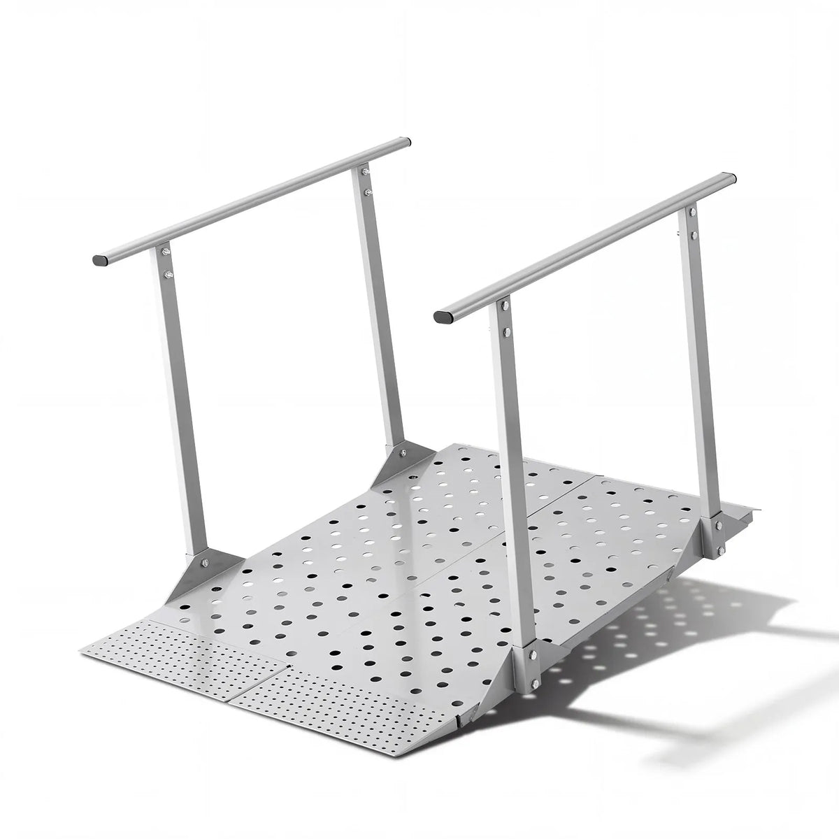 VEVOR Aluminium Wheelchair Ramp with Handrails 114 × 85 cm, up to 199.6 kg