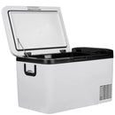 VEVOR 12 V auto ledusskapis-saldētava, 21 l, vienas zonas, ar lietotnes vadību un riteņiem, 12/24 V DC un 100–240 V AC, elektriskais kompresora dzesētājs automašīnām, kemperiem, laivām un lietošanai mājās