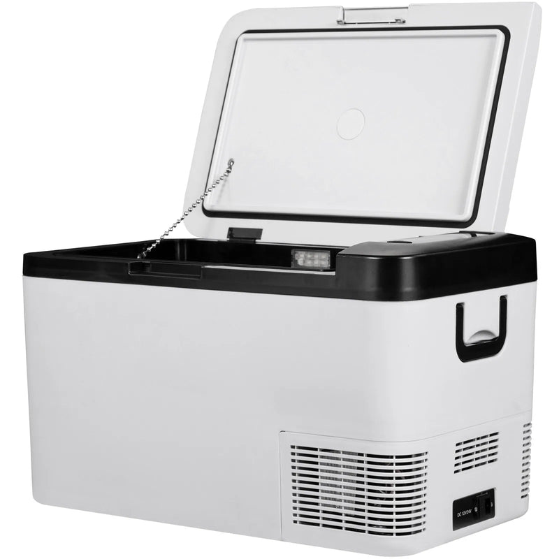 VEVOR 12 V auto ledusskapis-saldētava, 21 l, vienas zonas, ar lietotnes vadību un riteņiem, 12/24 V DC un 100–240 V AC, elektriskais kompresora dzesētājs automašīnām, kemperiem, laivām un lietošanai mājās