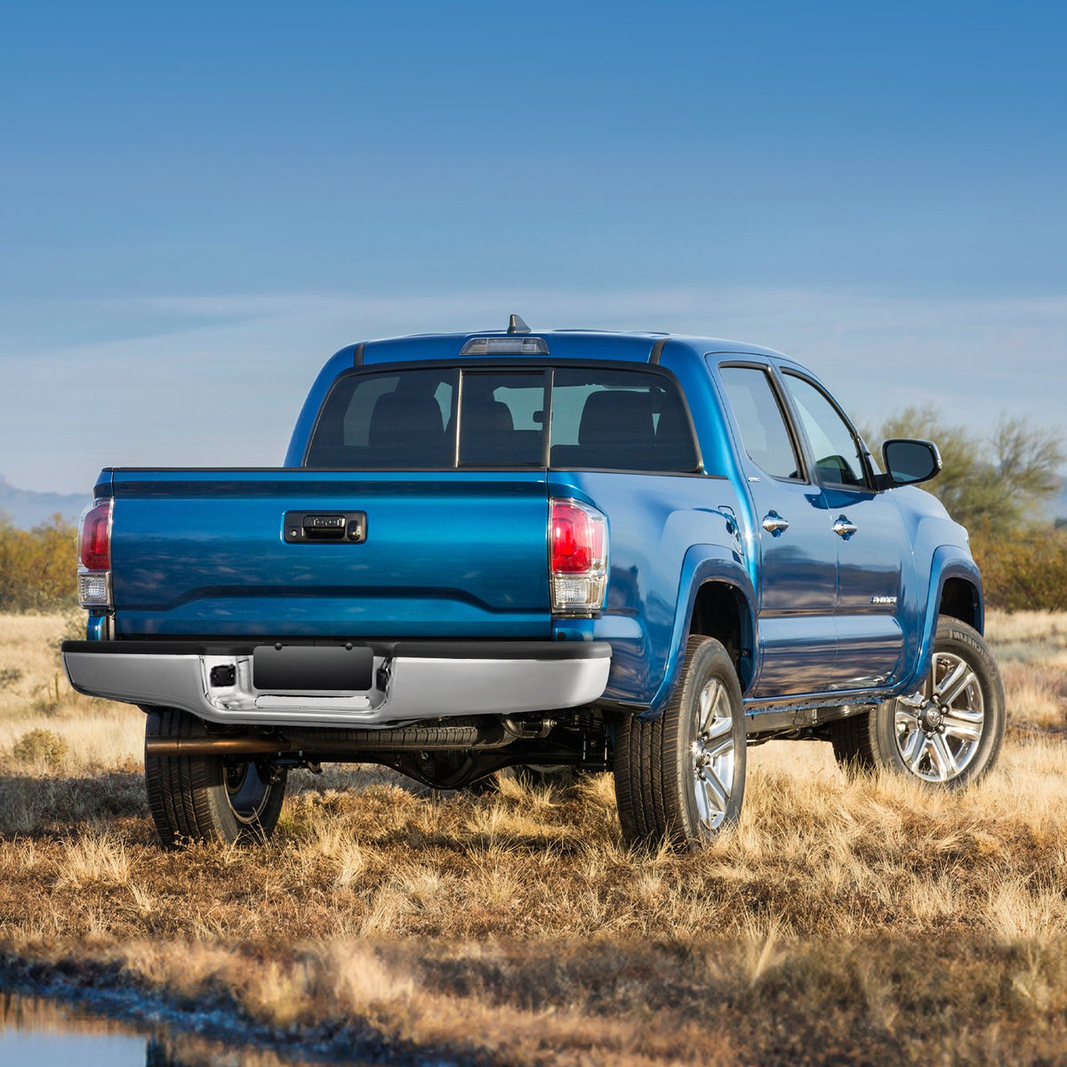 VEVOR Rear Step Bumper, Chrome Steel Bumper for Toyota Tacoma 1995-2004
