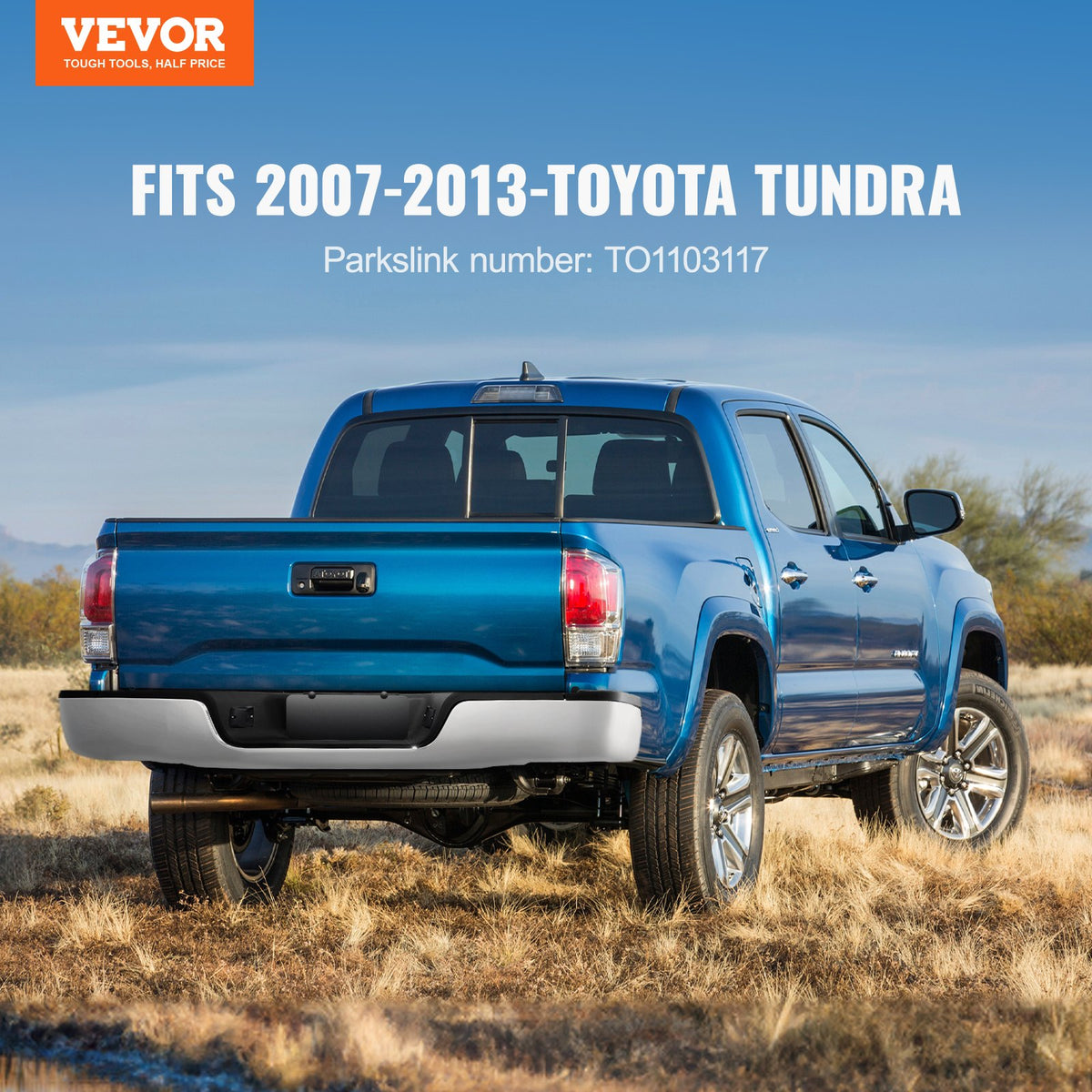 VEVOR Rear Step Bumper Chrome Steel Bumper 2007-2013 Toyota Tundra