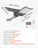 VEVOR 12 000 W saules ielas lampa āra apstākļiem, 900 000 lm, augstas jaudas LED prožektors autostāvvietām ar krēslas–rītausmas režīmu, dalītā tipa drošības apgaismojums ar RF tālvadību, IP65, piebraucamajam ceļam un pagalmam