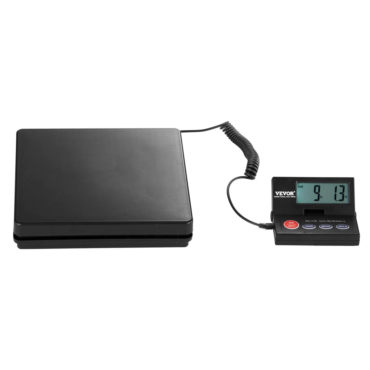 VEVOR digitālie pasta svari, 49,9 kg × 2 g, AC/DC barošana, LCD displejs