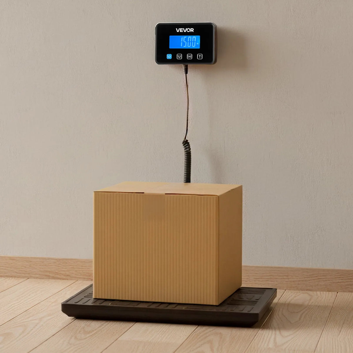 VEVOR digitālā pasta svari, dubultā precizitāte 20 g / 100 g, komerciālie svari līdz 300 kg ar Hold/Tare funkciju un LCD displeju, piemēroti sūtījumiem, pasta pakām un bagāžai, iekļauta baterija un uzlādes kabelis