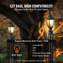 Āra lampas stabiņa gaismeklis ar Dusk-to-Dawn sensoru, 400 mm, staba vai pamatnes stiprinājums