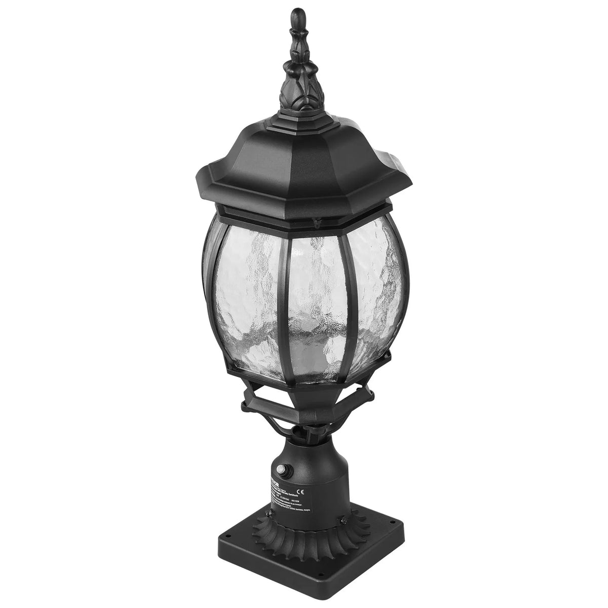 2 x Outdoor Lamps with Pole and Pedestal Mount, Automatic Light Control from Dusk to Dawn, 530 mm