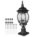 2 gab. Āra lampas ar stabu un pjedestāla stiprinājumu, automātiska gaismas kontrole no krēslas līdz rītausmai, 530 mm