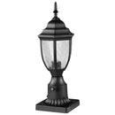 Āra laterna uz staba, 2 gab., ar krēslas/rītausmas sensoru, 390 mm stabs, montāža uz pjedestāla