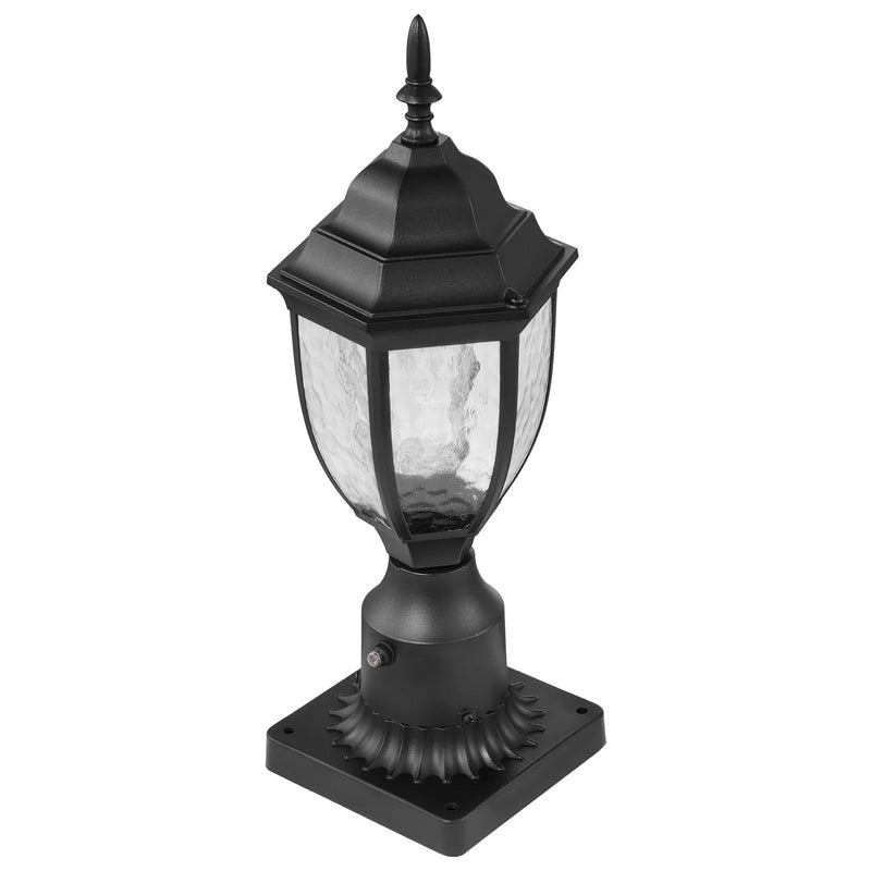 Āra laterna uz staba, 2 gab., ar krēslas/rītausmas sensoru, 390 mm stabs, montāža uz pjedestāla