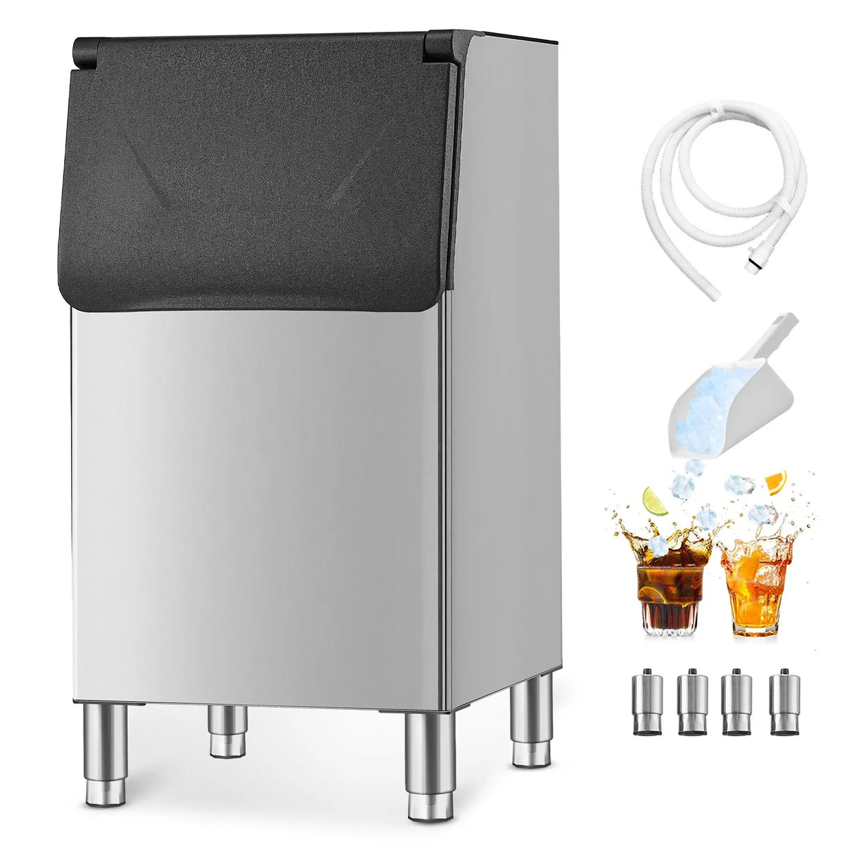 VEVOR Commercial Ice Storage Bin 136 kg with Adjustable Non-Slip Feet