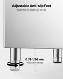 Komerciālais ledus uzglabāšanas konteiners, 136 kg ietilpība, ar regulējamām neslīdošām gumijas kājām, piemērots restorāniem, viesnīcām un dzērienu tirdzniecības vietām