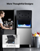 Komerciālais ledus uzglabāšanas konteiners, 136 kg ietilpība, ar regulējamām neslīdošām gumijas kājām, piemērots restorāniem, viesnīcām un dzērienu tirdzniecības vietām